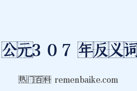 公元307年反义词是什么意思的图片